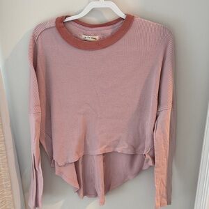 Free People Mauve Long Sleeve Top
